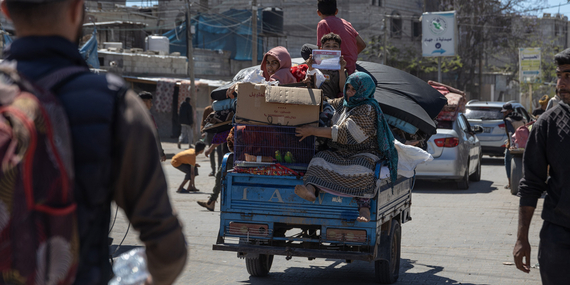 Palestinians continue fleeing Rafah Governorate. Photo by WHO