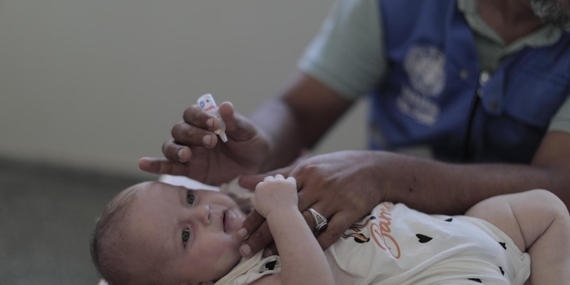 Vaccination against polio in the Gaza strip. Photo by UNRWA