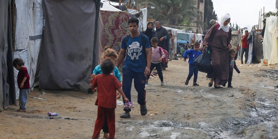 فلسطينيون نازحون في غزة. تصوير وكالة الأونروا