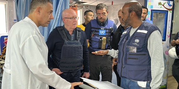 مستشفى كمال عدوان هو المستشفى الوحيد الذي يقدم العلاج للأطفال الذين يعانون من سوء التغذية في شمال غزة وأحد المستشفيات الأربعة التي لا تزال تعمل جزئيًا في هذه المنطقة، آذار/مارس 2024، تصوير اليونيسف