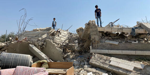 Home demolished in Beit Sira village (Ramallah) on 17 September 2020. Photo by OCHA