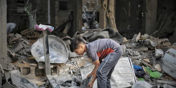 Destruction in Gaza following Israeli strike May 2021 ©Photo by Mohammad Libed