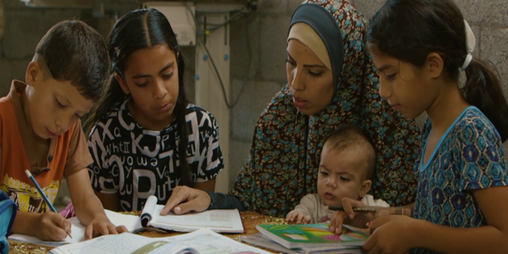 Sahar and her children. Al Bureij Camp, Gaza (October 2018). ©  Photo by UNFPA