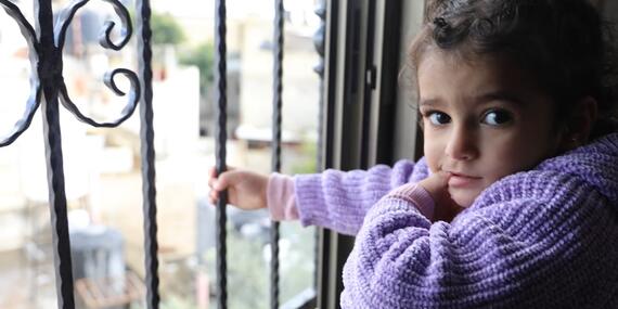 A child in Jenin refugee camp. January 2023. Photo by UNRWA