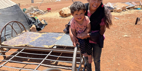 Children in Ras al Tin two weeks after Israeli forces seized their homes. Photo by Life with Dignity