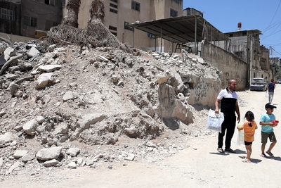 הרס במחנה הפליטים נור שמס בנפת טול כרם, 26 ביוני 2024. צילום: משרד המתאם התושב