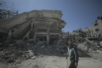 الدمار في خانيونس. تصوير وكالة الأونروا