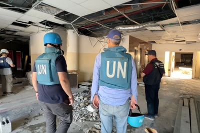 بعثة للأمم المتحدة إلى شمال غزة، 15 نيسان/أبريل 2024. تصوير منظمة الصحة العالمية