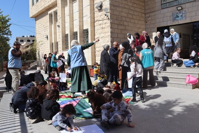 ילדים עקורים בג'נין משתתפים בפעילויות מאורגנות. צילום: אונר"א