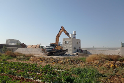 19 December 2022: Israeli Civil administration along with the Israeli forces demolished five structures in Area C in Jericho ©Photo by the affected family