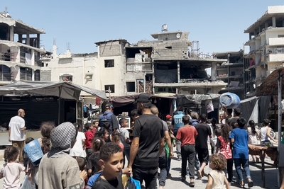 Jabalya during a visit by a UN team. Photo by OCHA