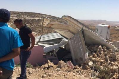 Donor funded residential structure demolished in Khallet Athaba’ (Hebron), 11 September 2019.