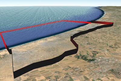 Illustration of the blockaded Gaza Strip