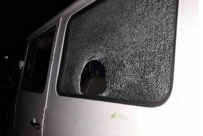 Shattered car window in Halhul. Photo by Yesh Din